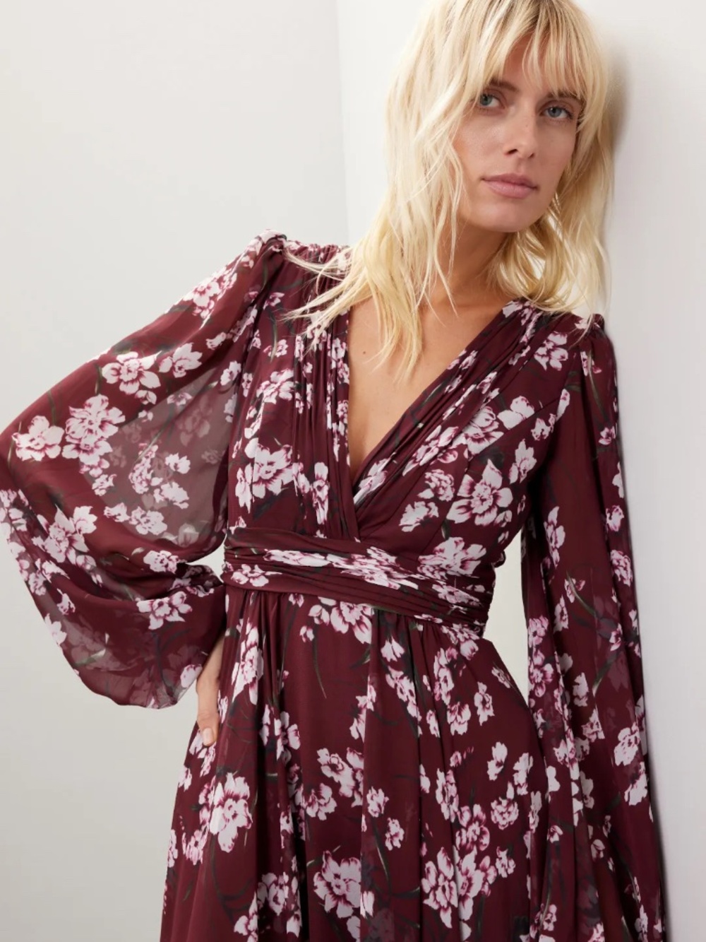 Floral Chiffon Gown